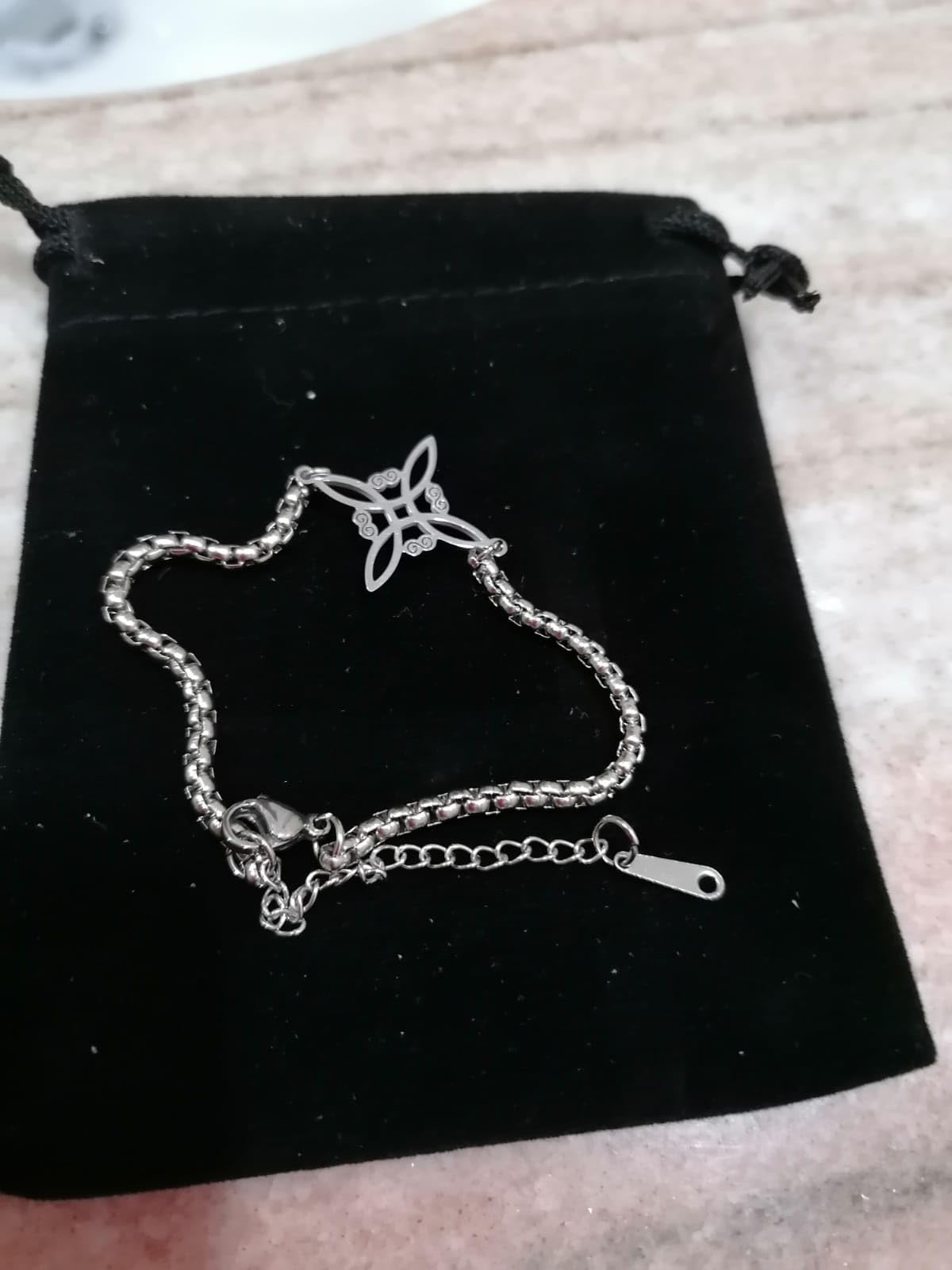 Eueavan Bracelets bracciale nodo celtico argento1 regalo donna