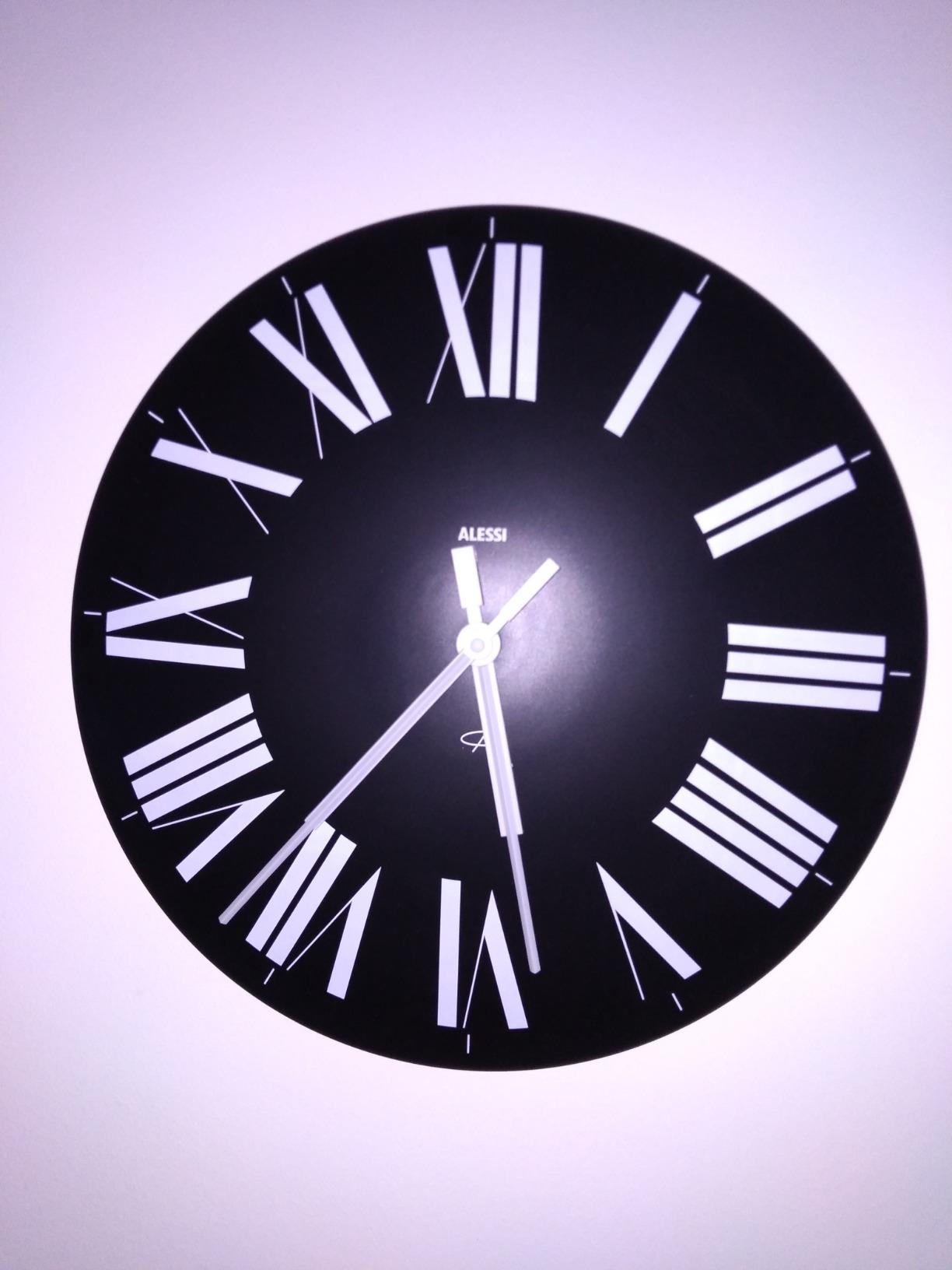 Alessi 12 B Firenze orologio parete ABS 36 cm nero