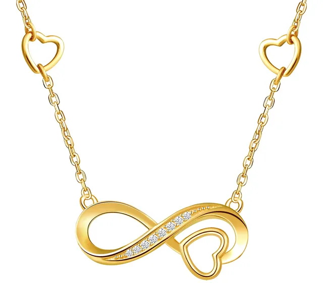 INFINIONLY Fashion Necklaces collana infinito cuore oro argento 925