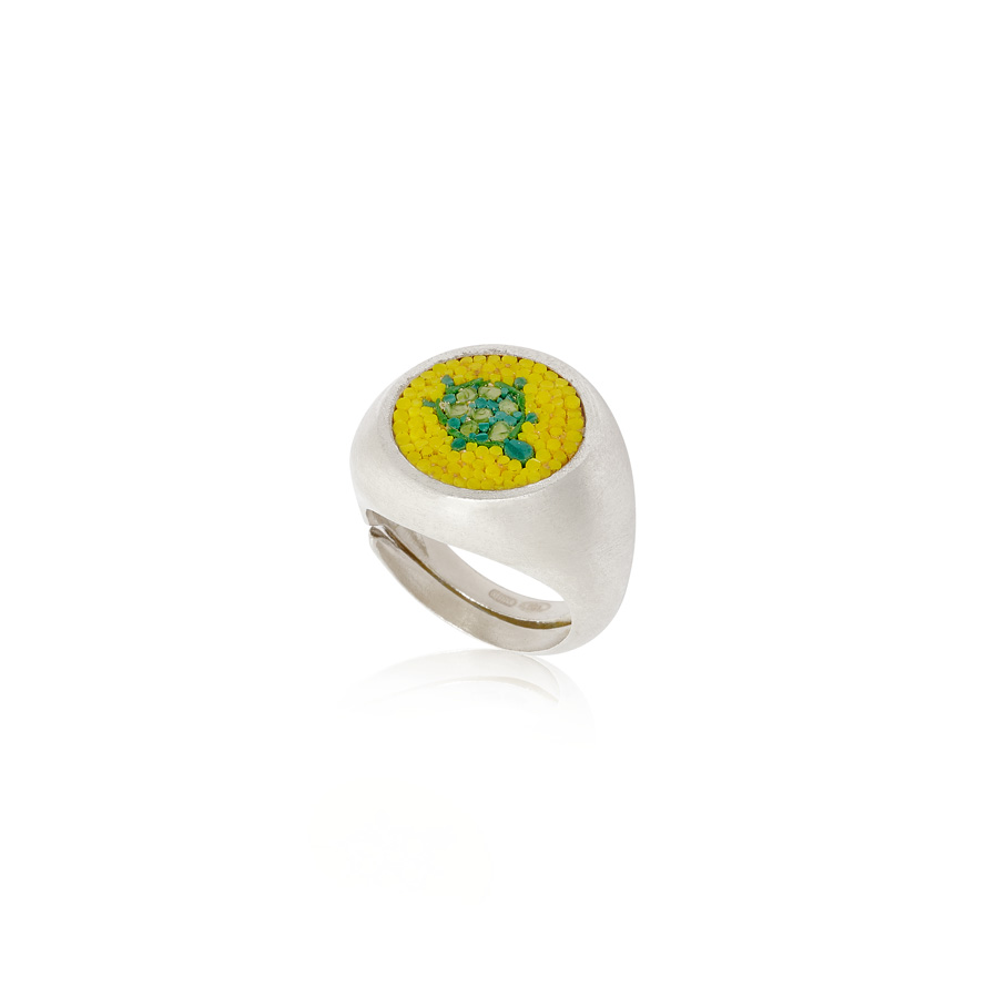 Le Sibille Tartaruga Ring chevalier argento 925 regolabile