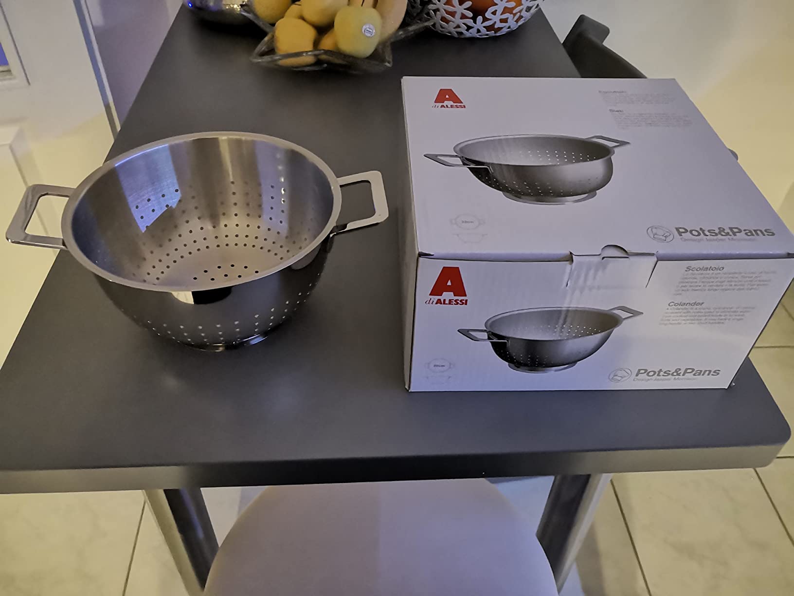 ALESSI DOMENICO Pots&Pans AJM300 Scolatoio acciaio lucido