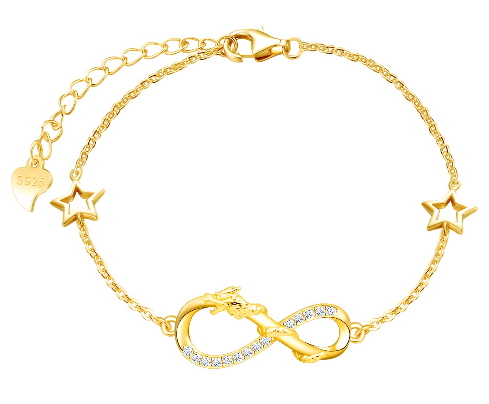 INFINIONLY Fashion Bracelets bracciale argento B-diamante zirconi