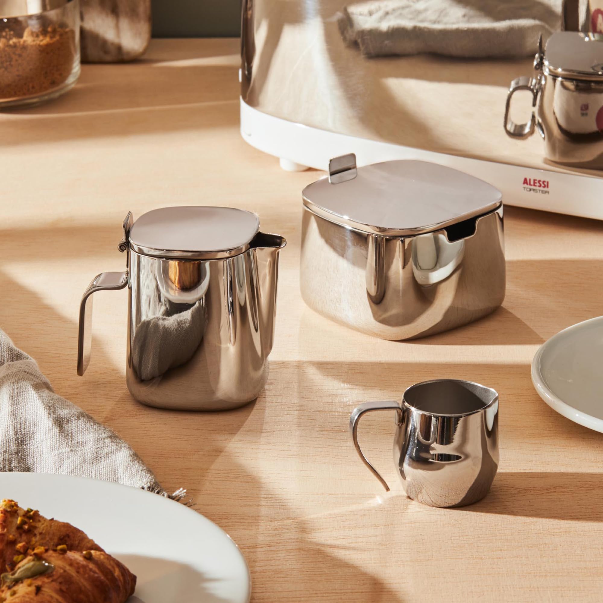 Alessi A404 zuccheriera acciaio 30 cl coperchio