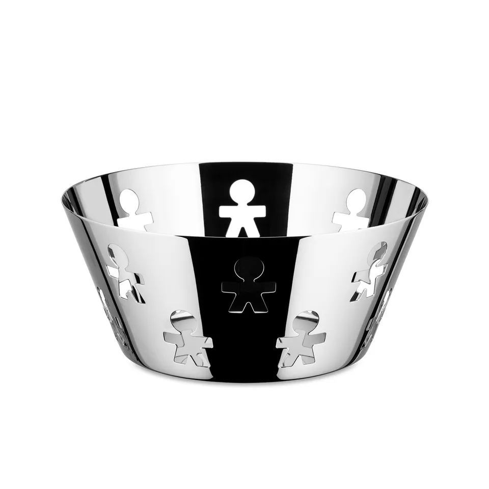 Alessi Girotondo AKK04 Cestino Acciaio Traforato 23 cm
