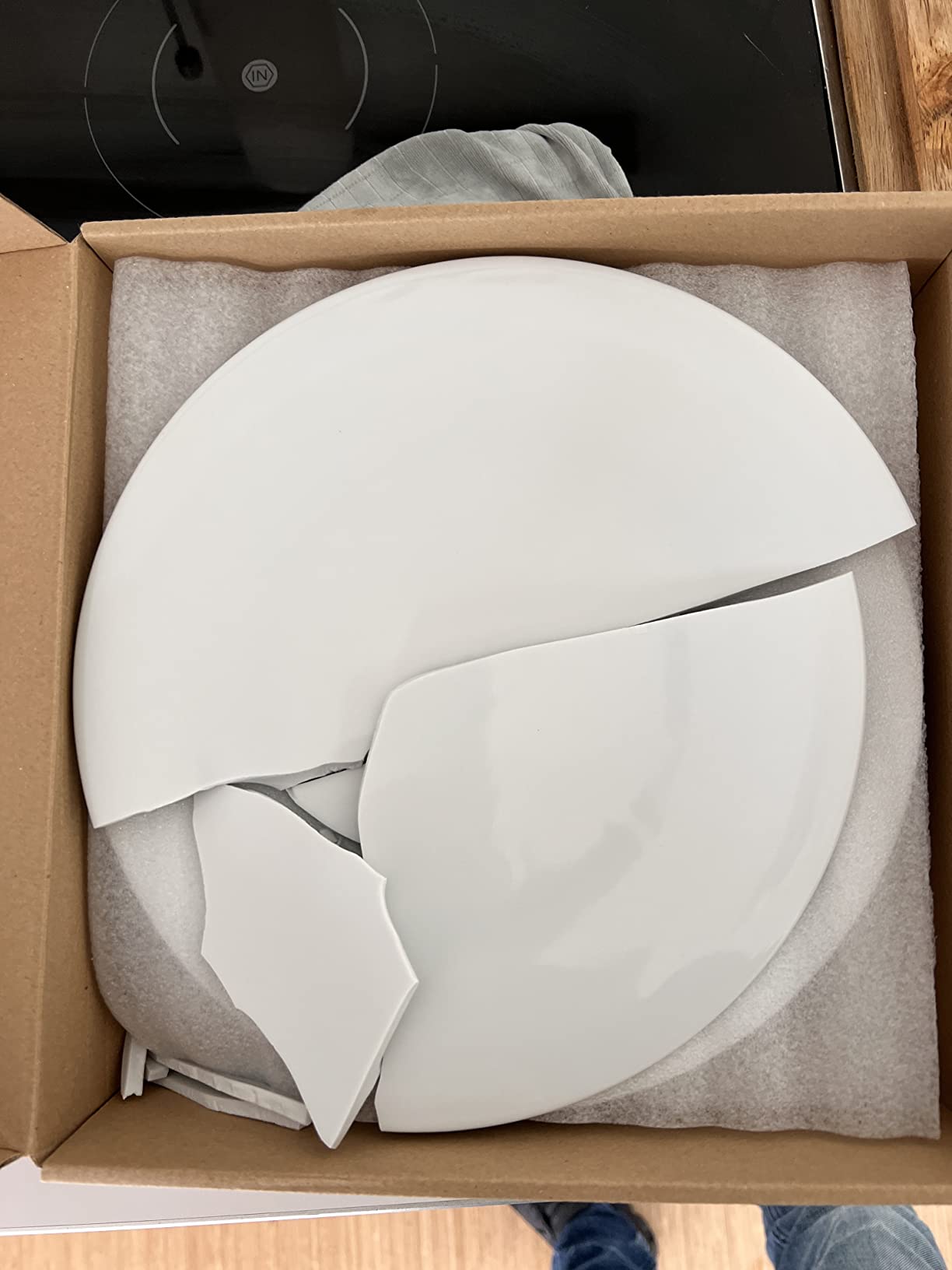 Alessi KU TI05/1 Piatto Piano Bianco Set 4 Porcellana