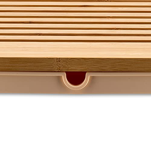 Alessi Sbriciola GAG02 Tagliere Pane Bambù con Raccoglitore