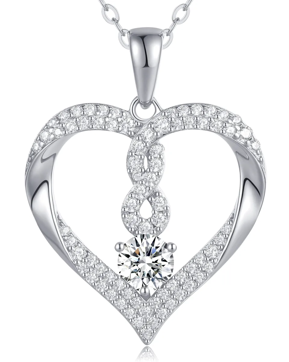 Louisa Secret Cuore Infinito Collana Argento 925 Zirconia