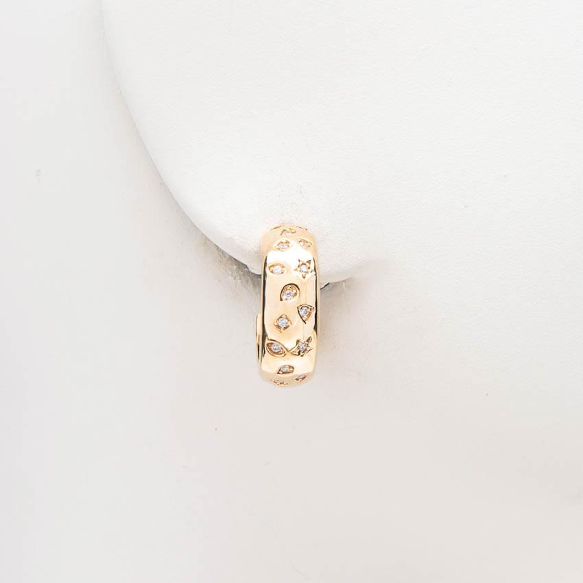 Chic Ad Hoc Orecchini Cerchio Bold Oro Stelle Zirconi