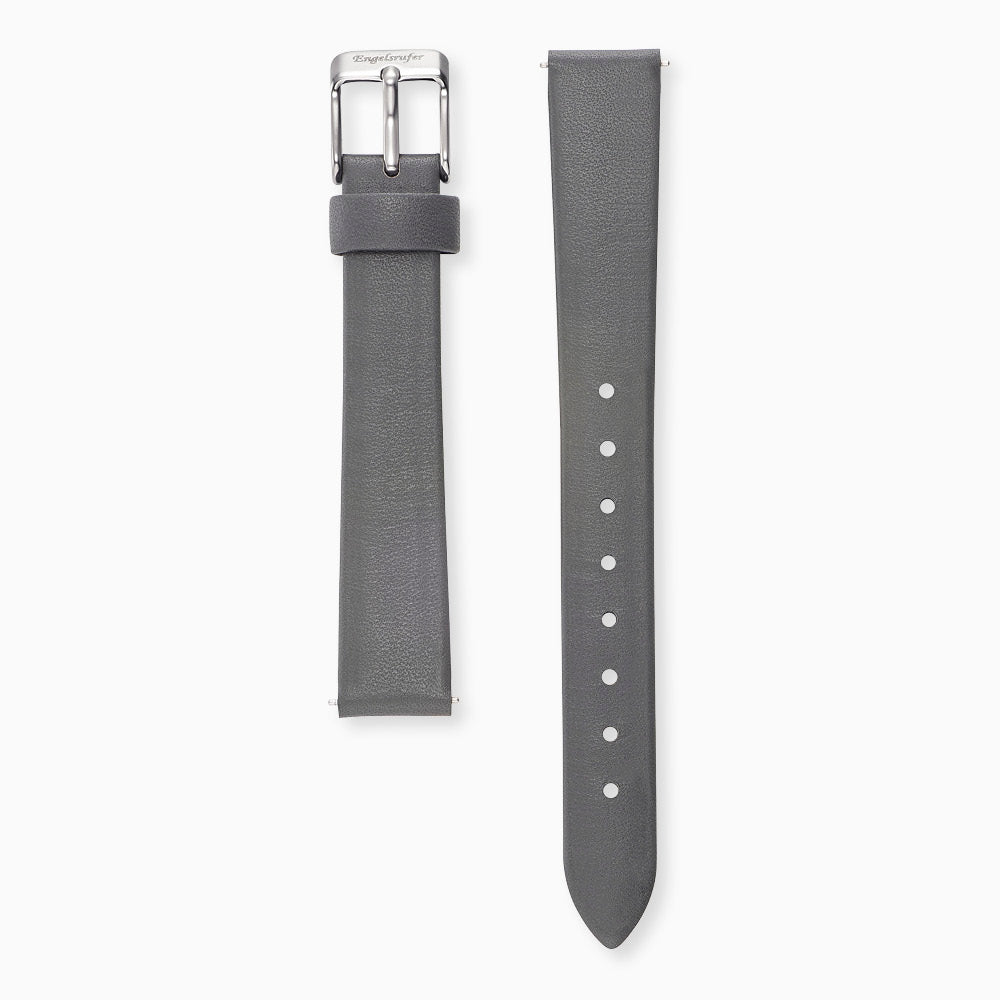 Engelsrufer Uhrenbänder cinturino pelle grigio scuro 14 mm