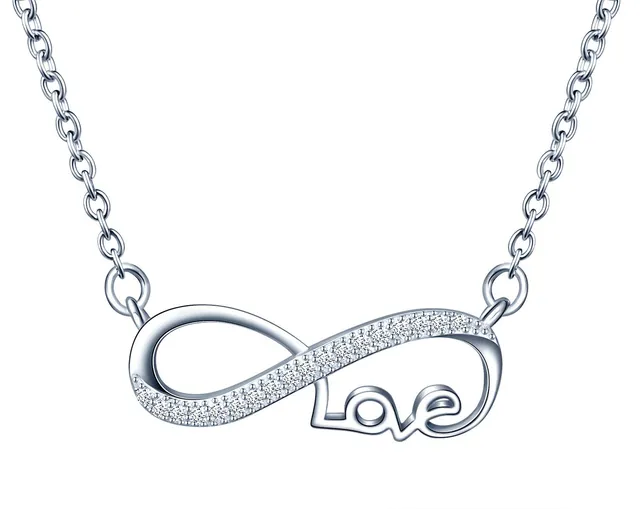 Infinionly Fashion parure collana bracciale love silver 925