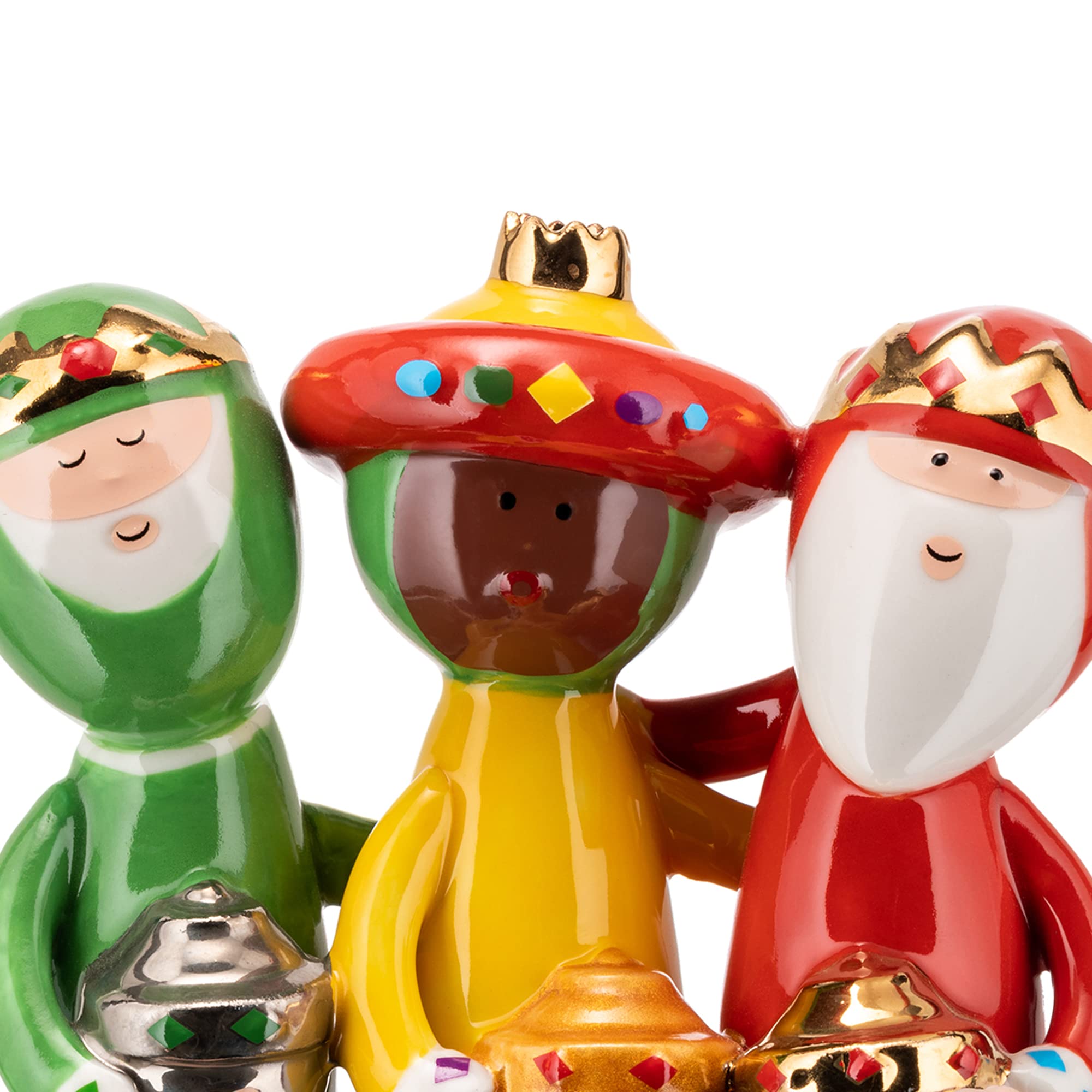 Alessi Uno Due Tre AGJ01 4 statuina Re Magi porcellana