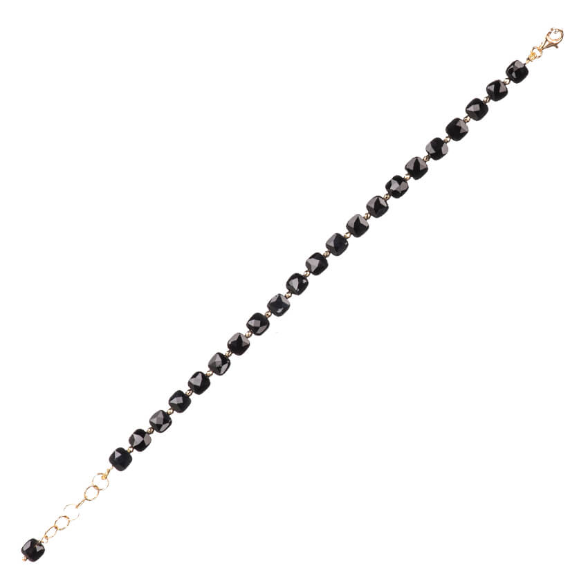 Chic Ad Hoc Bracciali Onice Ematite Argento braccialetto nero