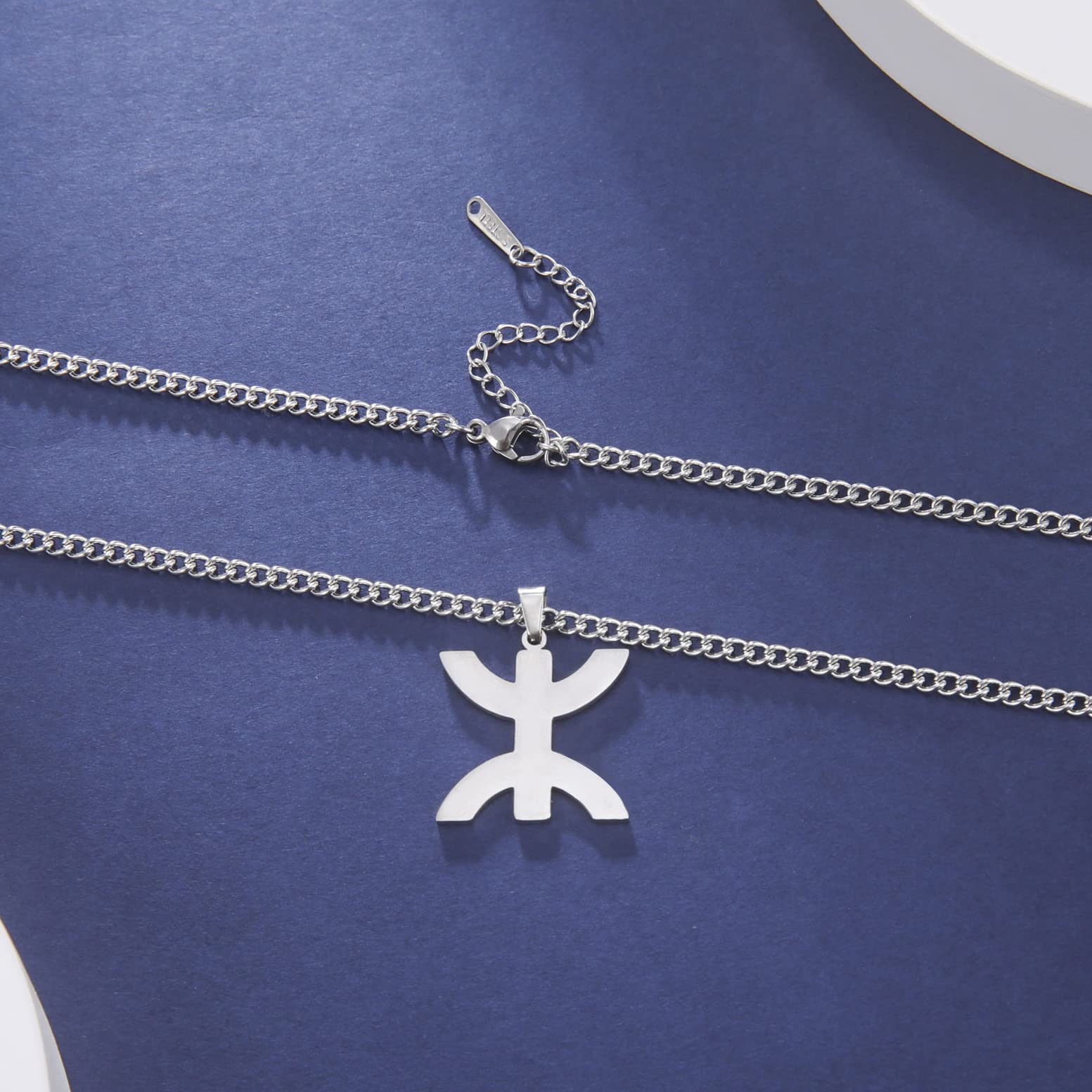 Eueavan Necklaces Collana Berbero Yaz Argento Ciondolo Etnico