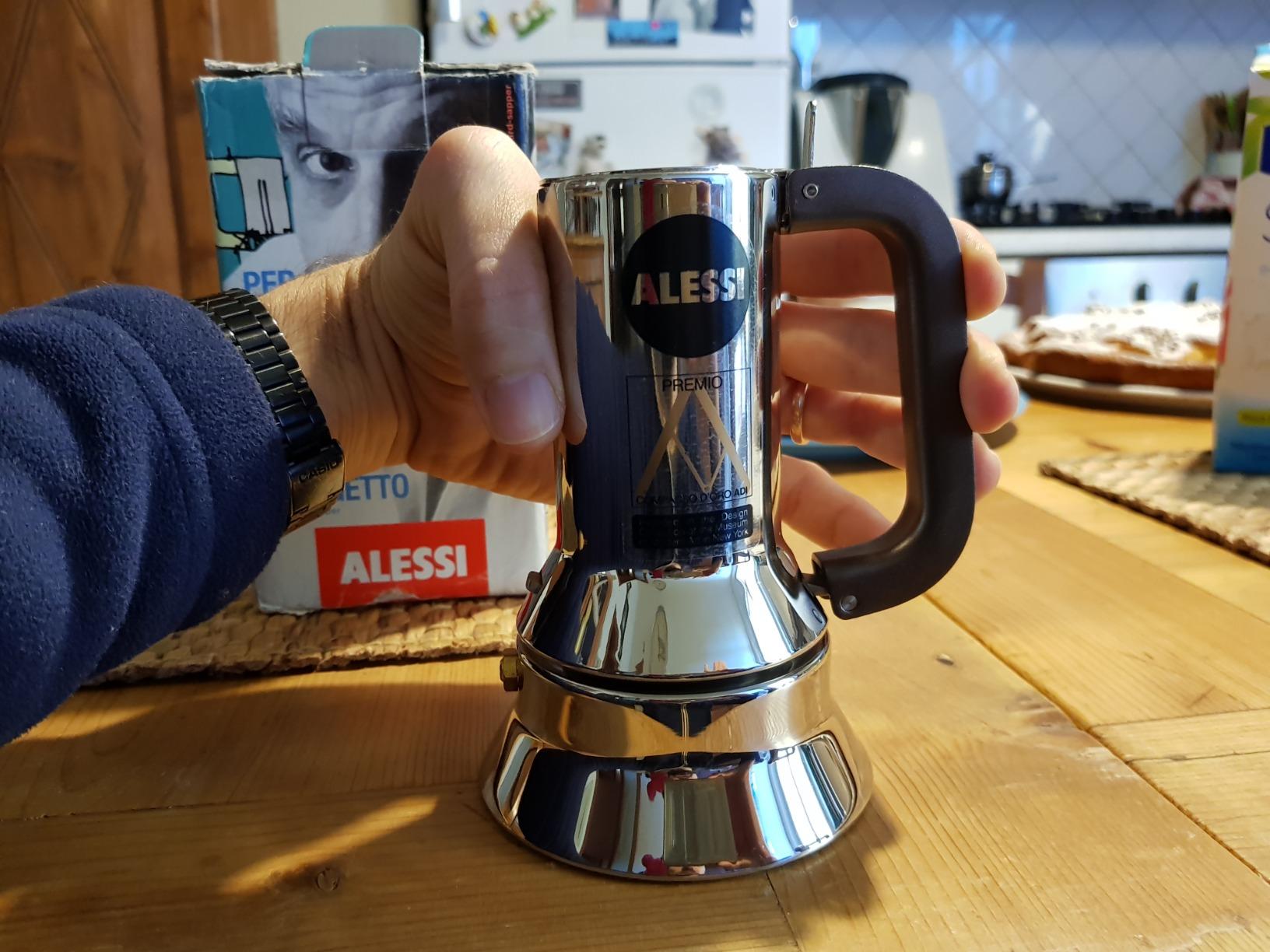 Alessi 9090/3 Caffettiera Acciaio 3 Tazze Induzione