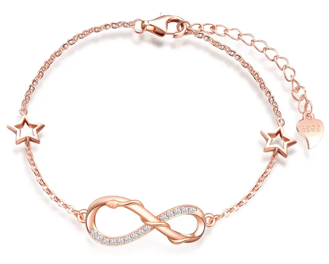 INFINIONLY Fashion Bracelets Bracciale Infinito C Stella Argento 925