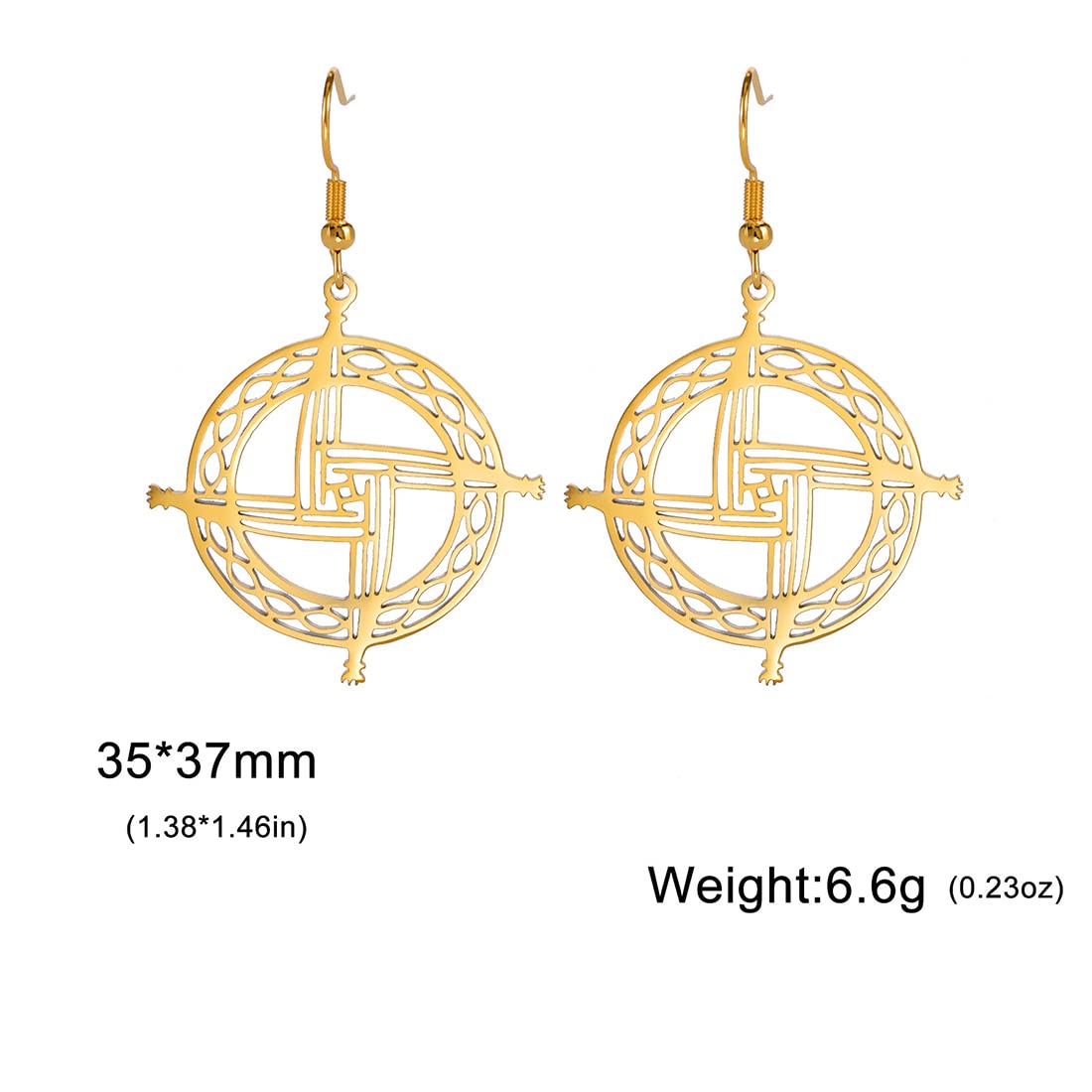 EUEAVAN Earrings Croce Santa Brigida Orecchini Oro