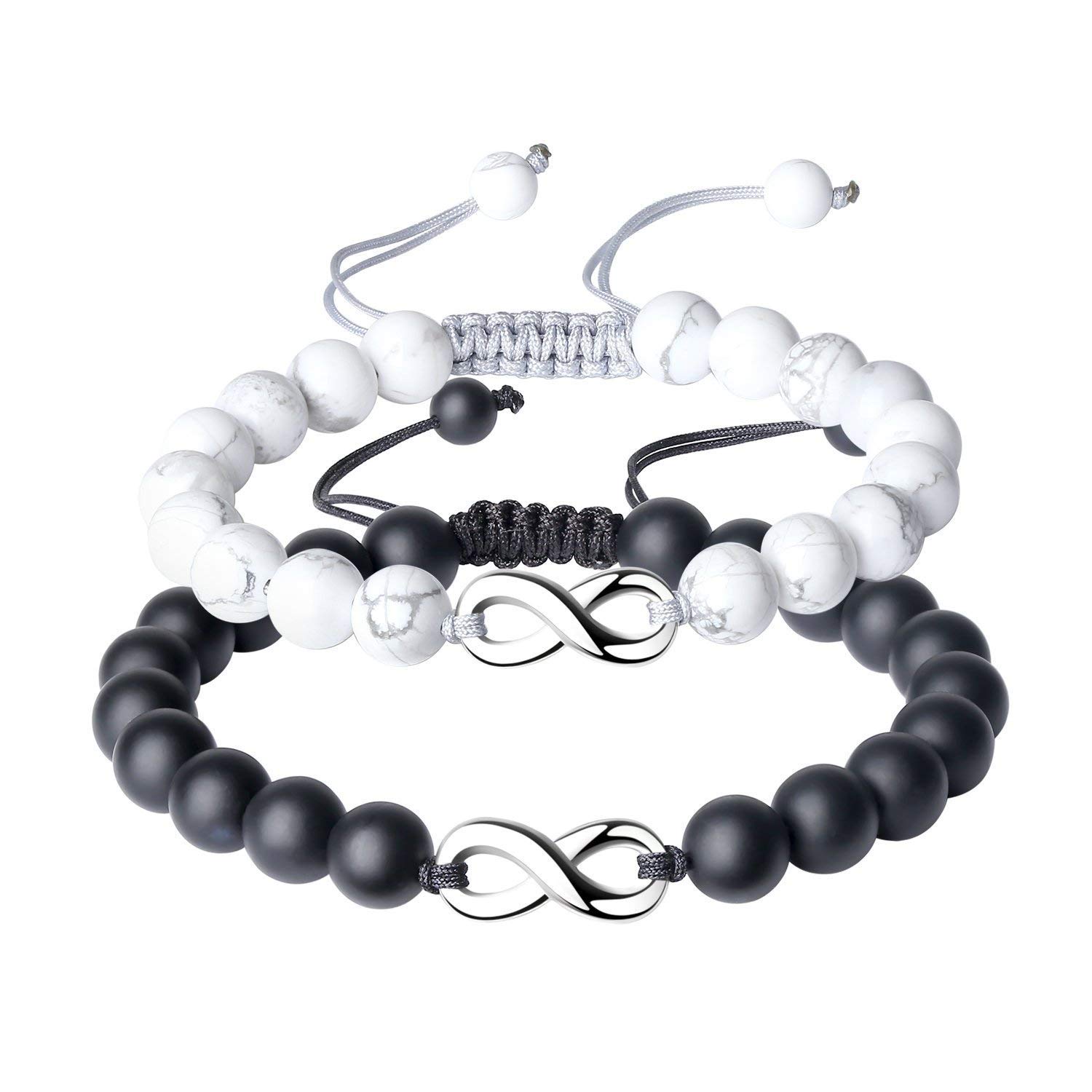 INFINIONLY Fashion Bracelets bracciale infinito perline 2 pezzi