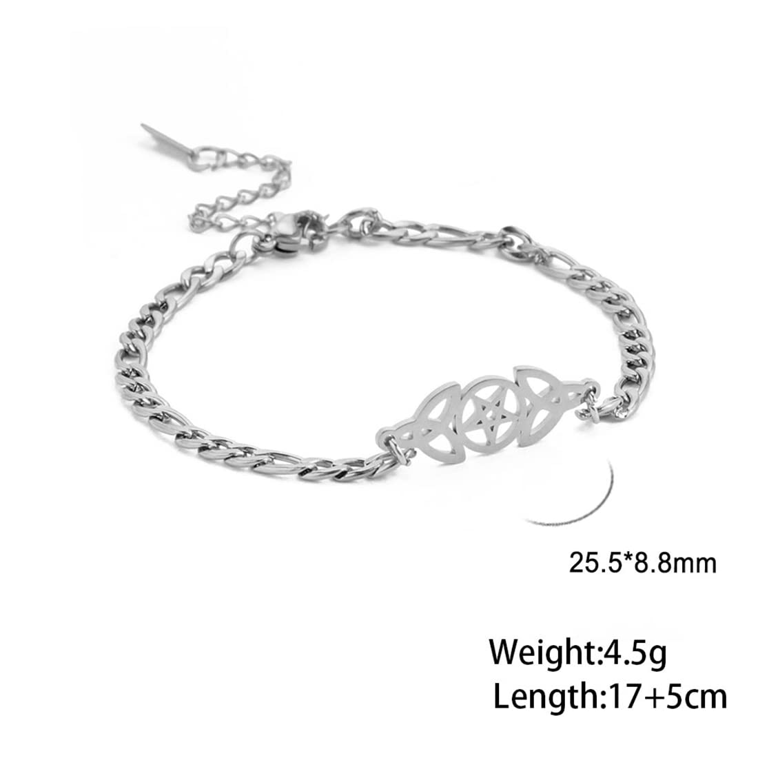 EUEAVAN Bracelets bracciale pentagramma stella celtico