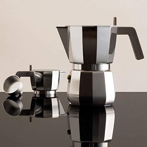 Alessi DC06/3 Moka Caffettiera Alluminio 3 Tazze Grigio 15 cl