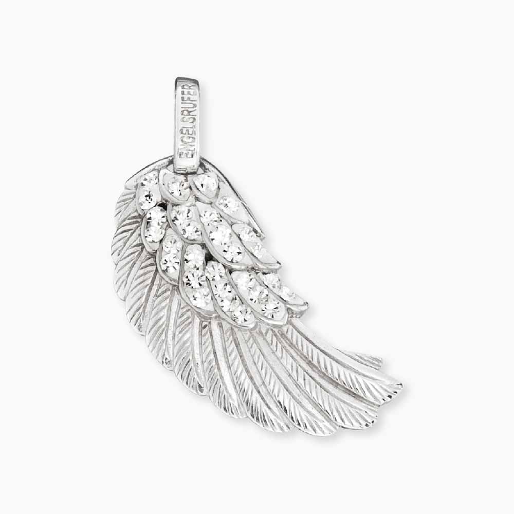 Engelsrufer Flügel Ciondolo Argento 925 Cristalli Taglia M
