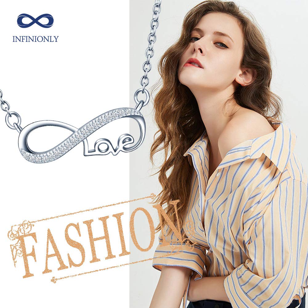 Infinionly Fashion parure collana bracciale love silver 925