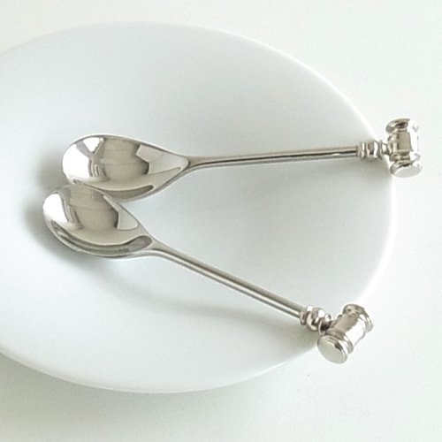 Alessi Dressed MW20S2 Set 2 Cucchiaini Acciaio Lucido