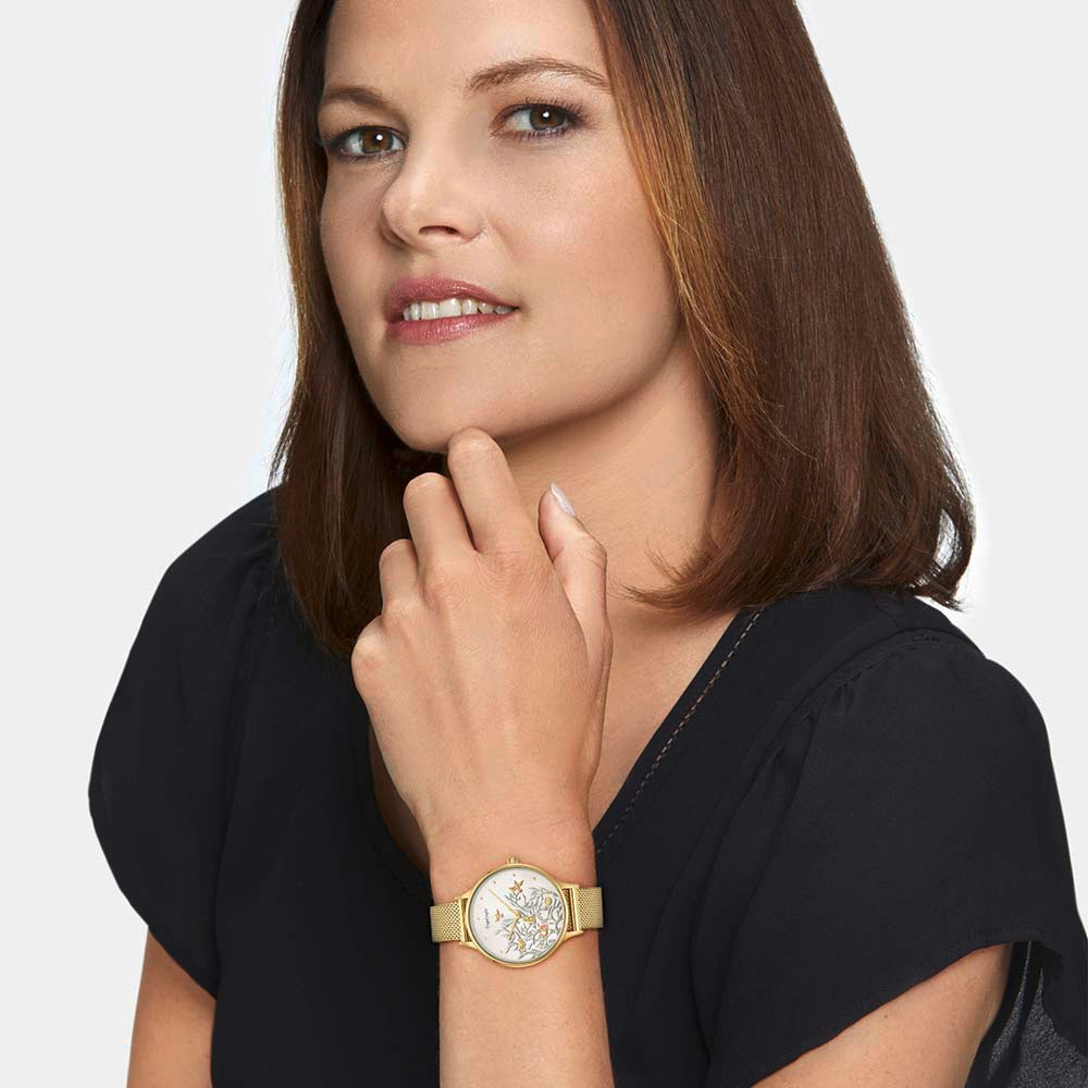 Engelsrufer Uhren Lebensbaum orologio oro mesh