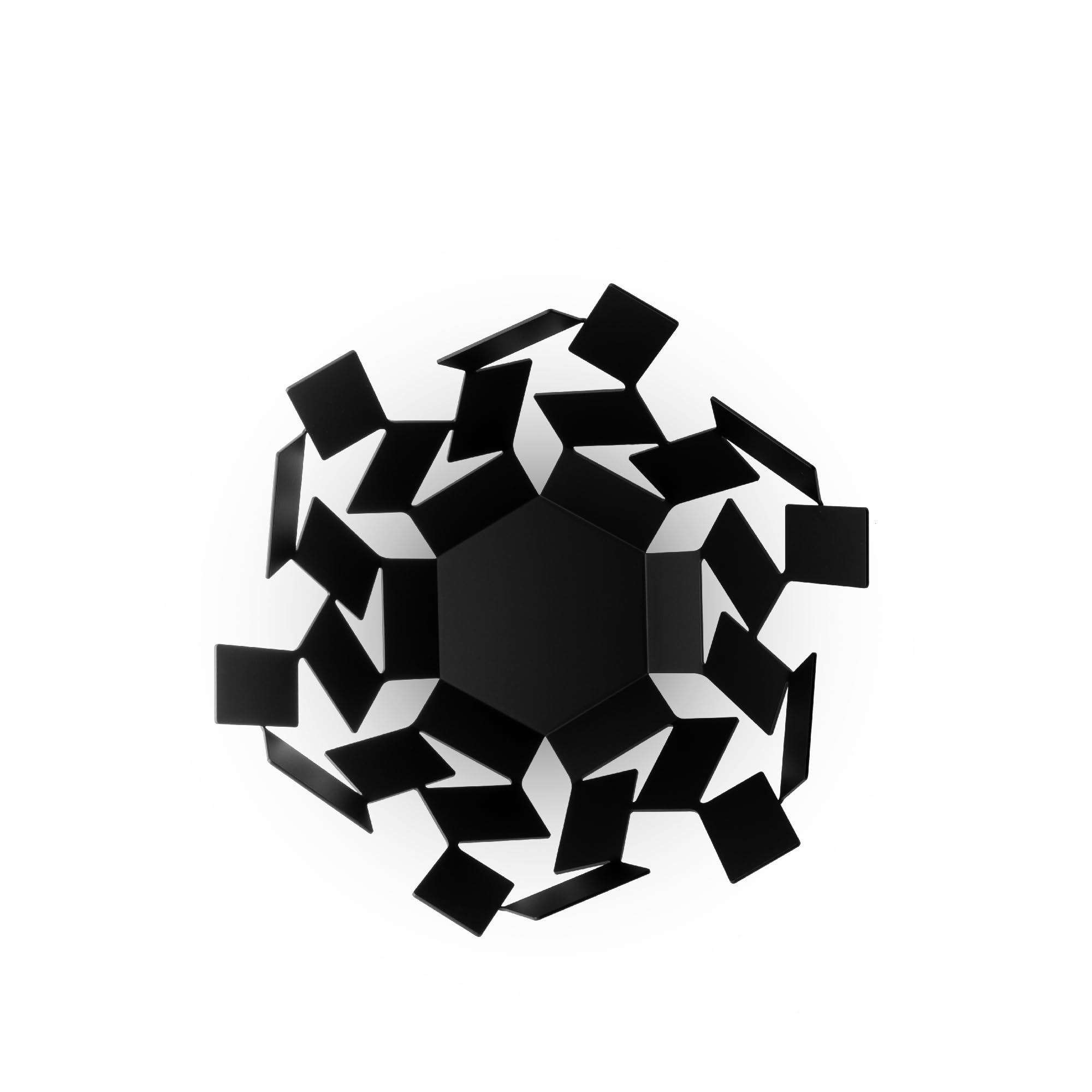 Alessi Fruttiera Centrotavola Nero 27 cm in Acciaio