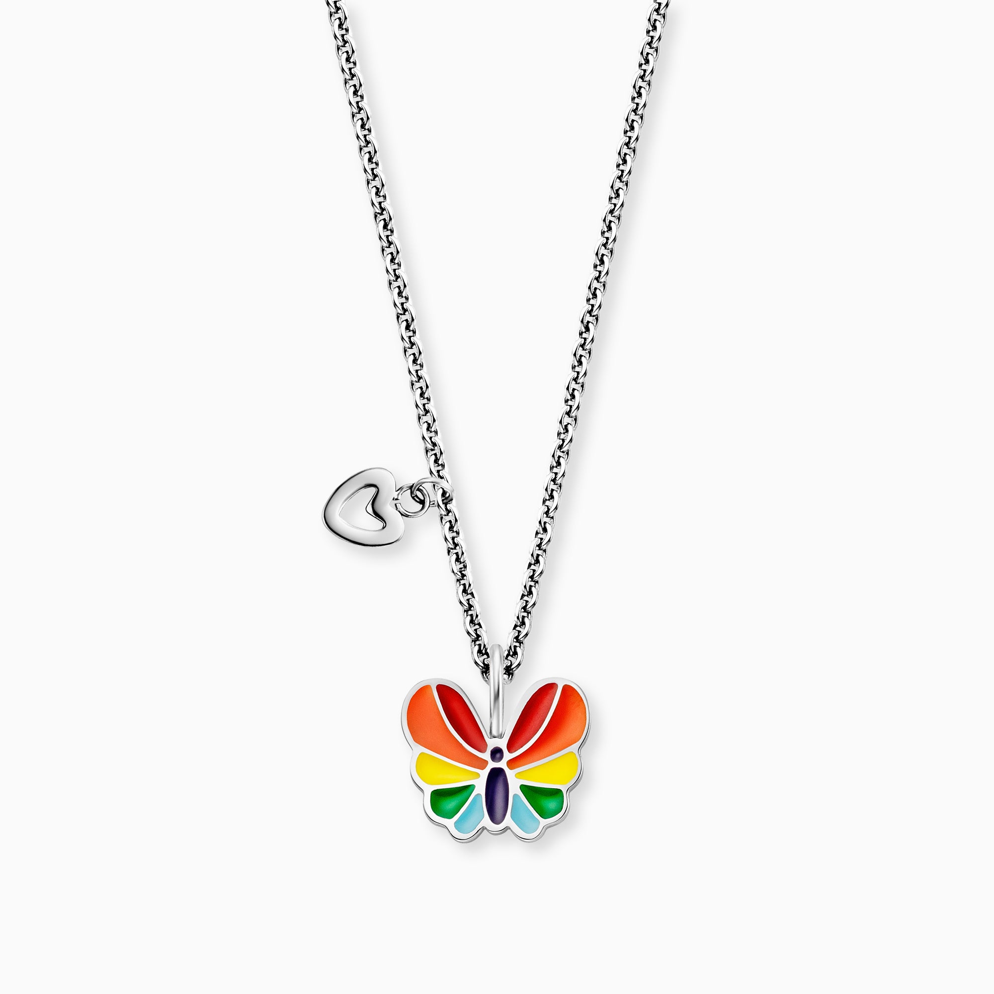 Engelsrufer Kinder collana farfalla acciaio smalto bambina