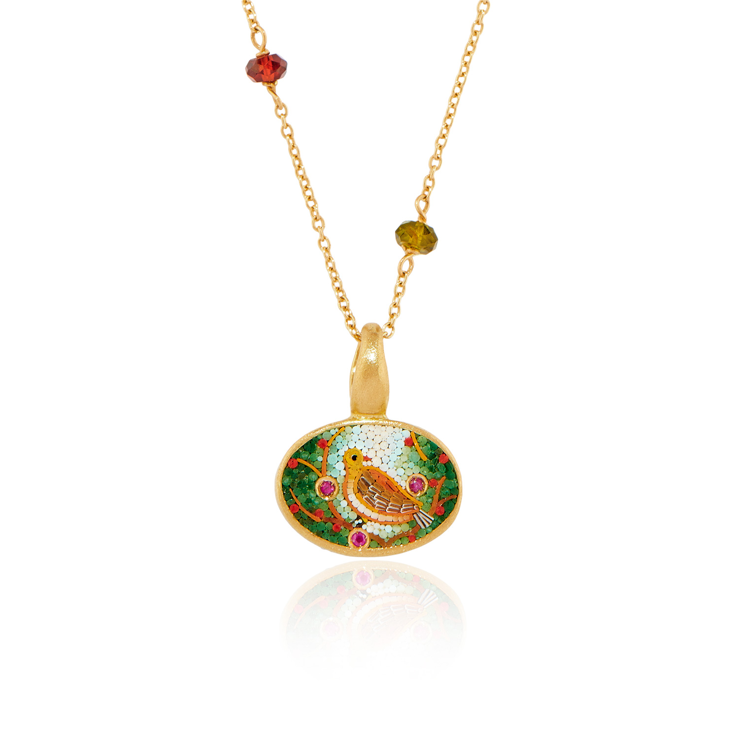 Le Sibille Collane Bird Necklace collana mosaico Pompei