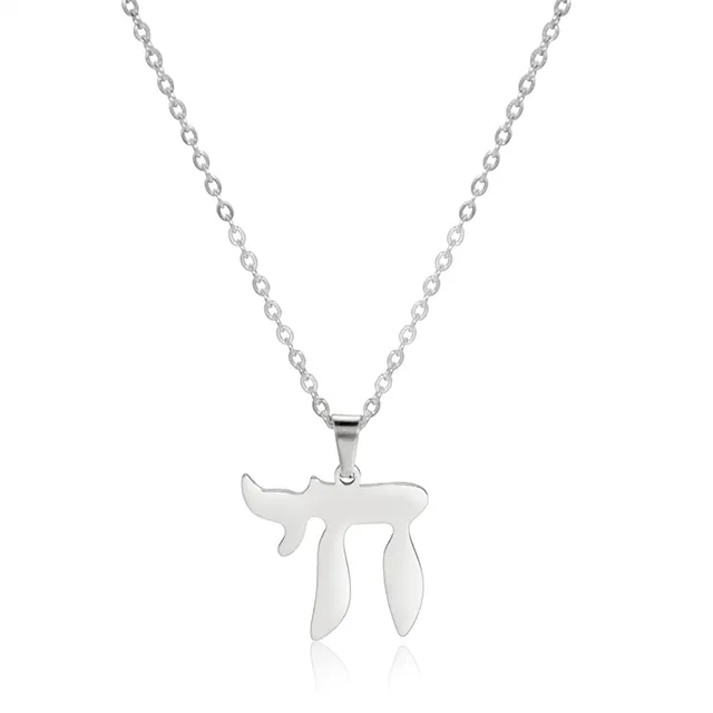 EUEAVAN Necklaces collana chai argento donna simbolo vita