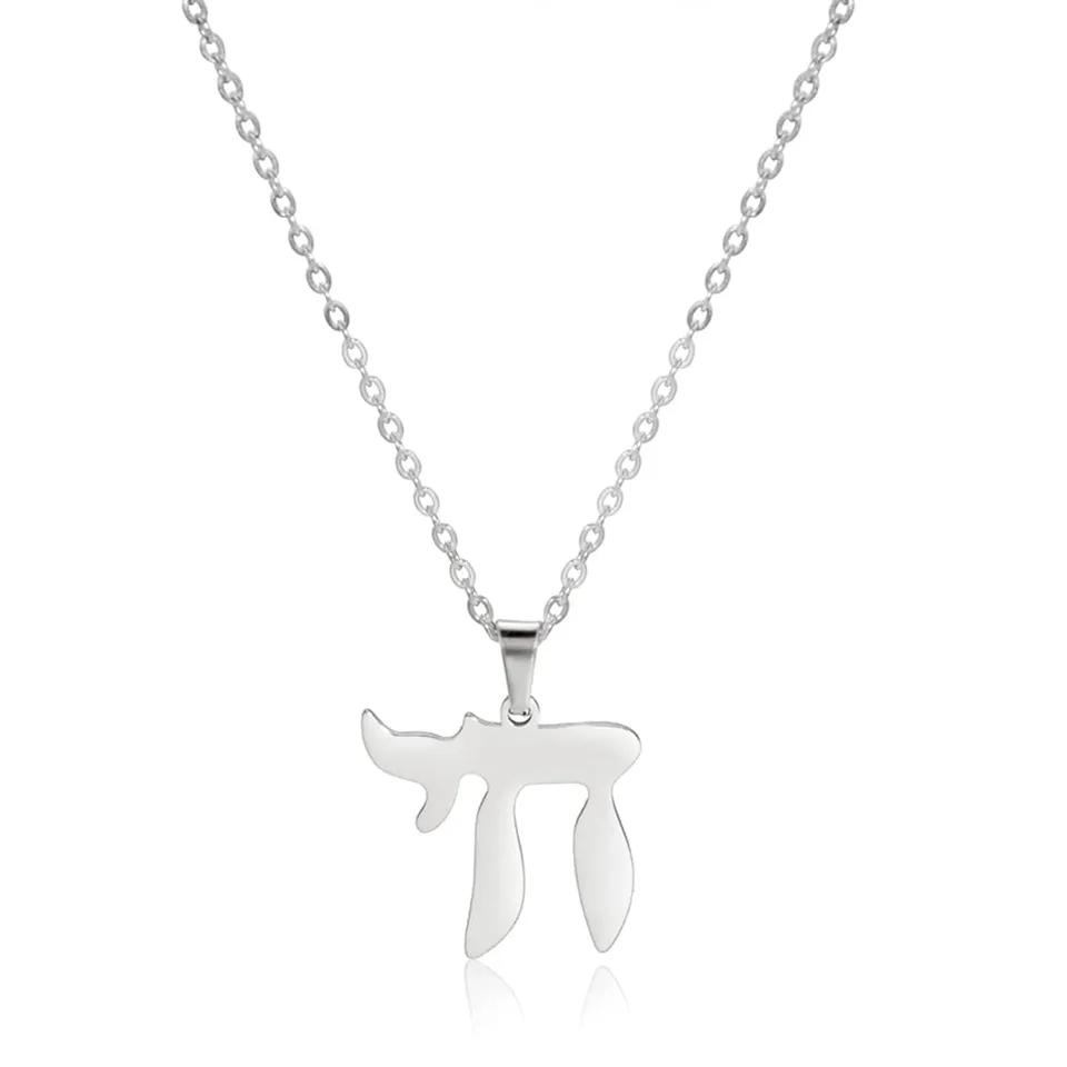 EUEAVAN Necklaces collana chai argento donna simbolo vita