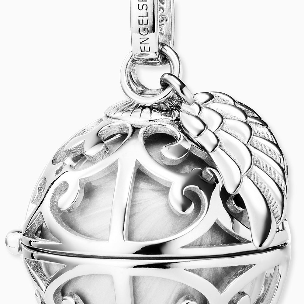 Engelsrufer Flügel ciondolo argento sfera bianca S M