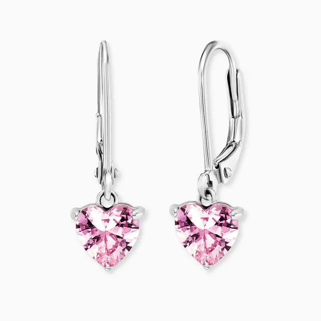 Engelsrufer Kinder Orecchini Acciaio Cuore Zirconia Rosa