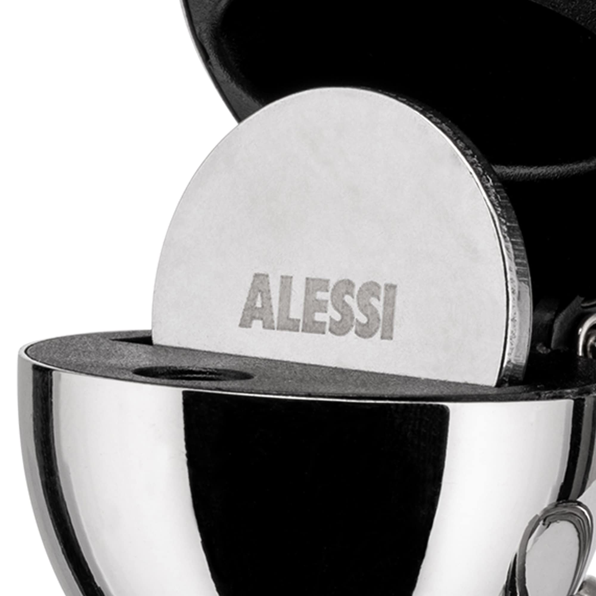 Alessi Bon Bon FA07 Portachiavi Portagettone Acciaio Grigio