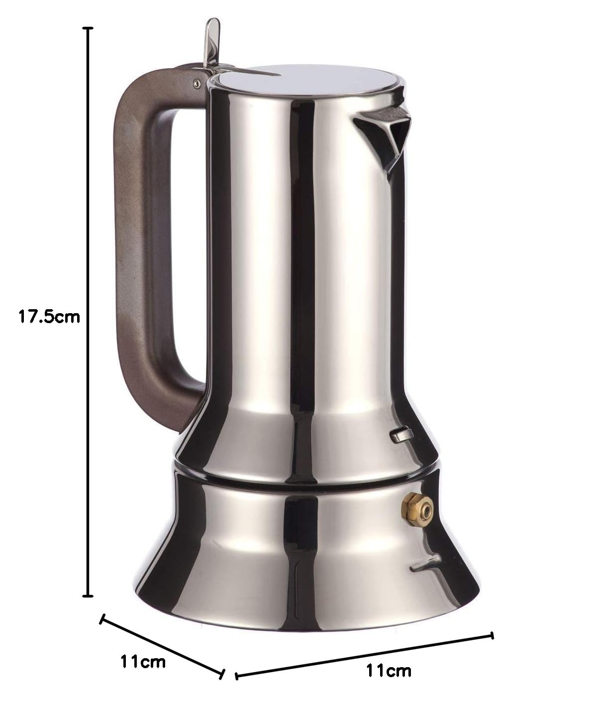 Alessi 9090/3 Caffettiera Acciaio 3 Tazze Induzione