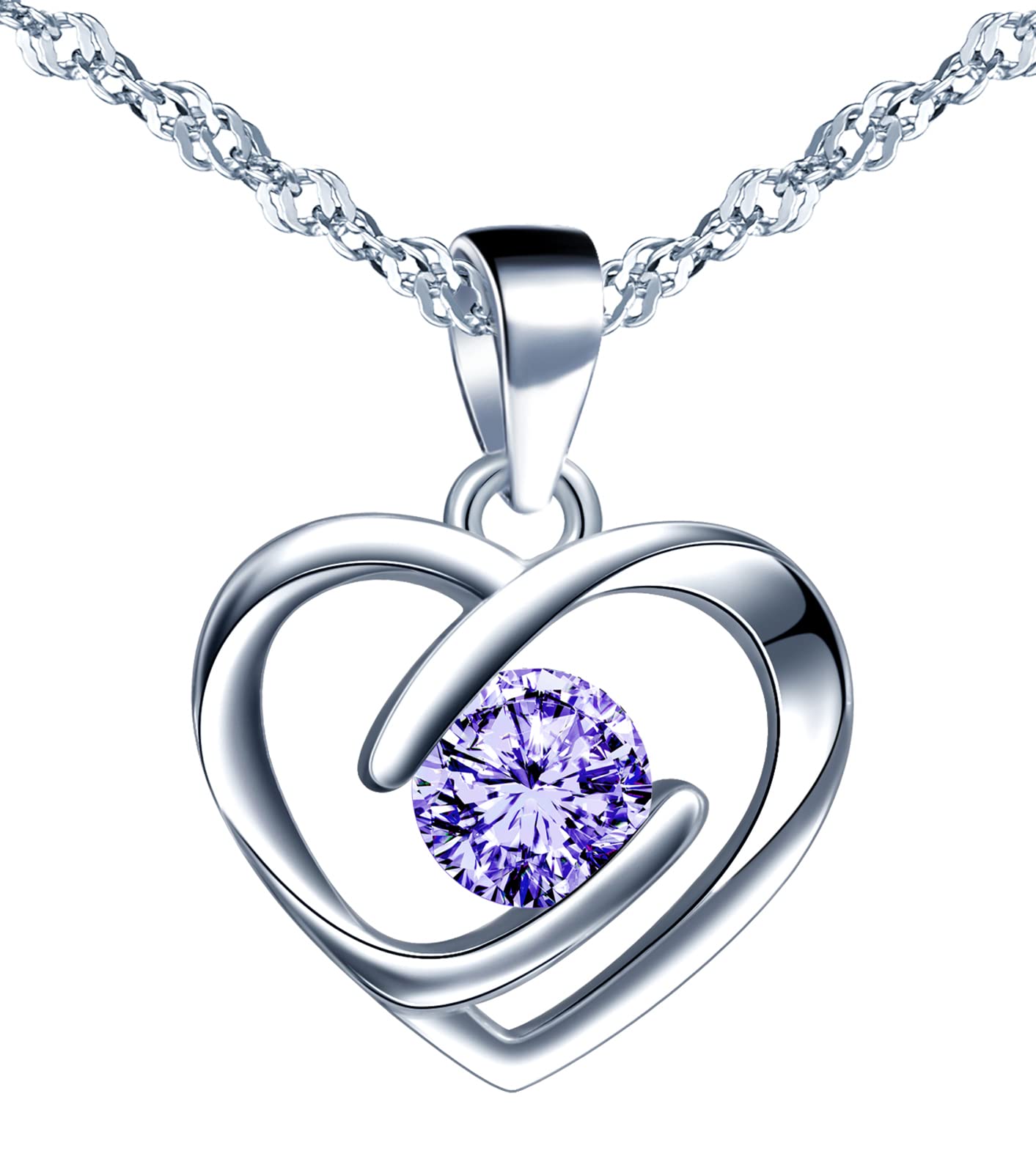 Infinionly collana cuore blu argento 925 45 cm
