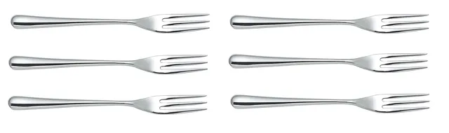 Alessi Caccia LCD01/5 Forchetta da Frutta Acciaio Set 6 Pezzi