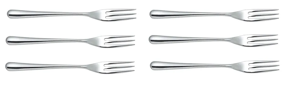 Alessi Caccia LCD01/5 Forchetta da Frutta Acciaio Set 6 Pezzi