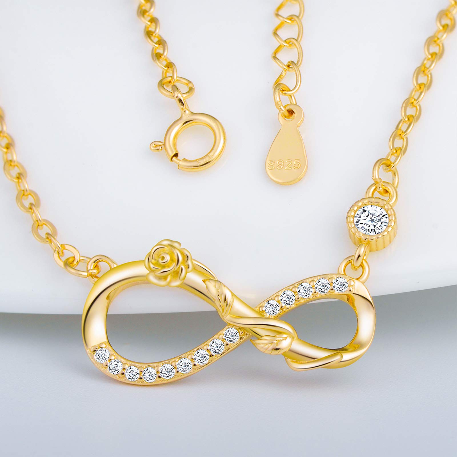 Infinionly Fashion collana oro infinito bracciale zirconi