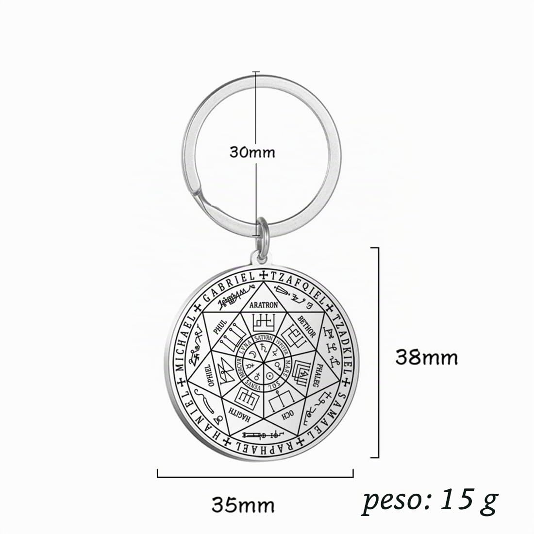 Eueavan 7 Arcangeli collana amuleto argento San Michele