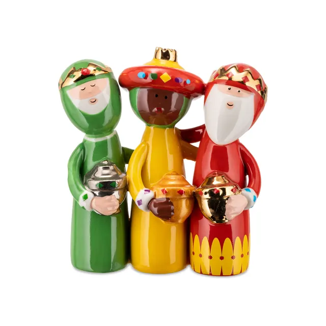 Alessi Uno Due Tre AGJ01 4 statuina Re Magi porcellana