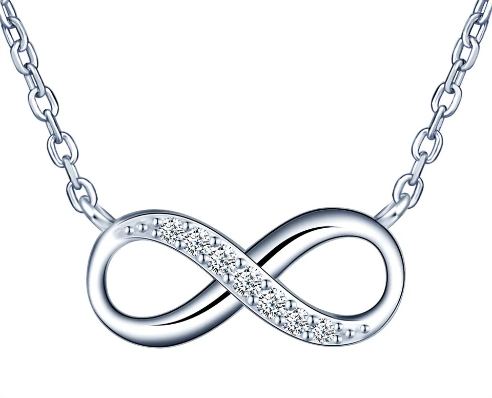 INFINIONLY Collana Infinito Mini in Argento 925 con Zirconi