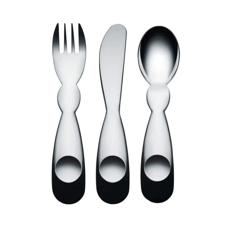 Alessi Tavola AM41S3 Alessini set posate bambino 3 pezzi lucido