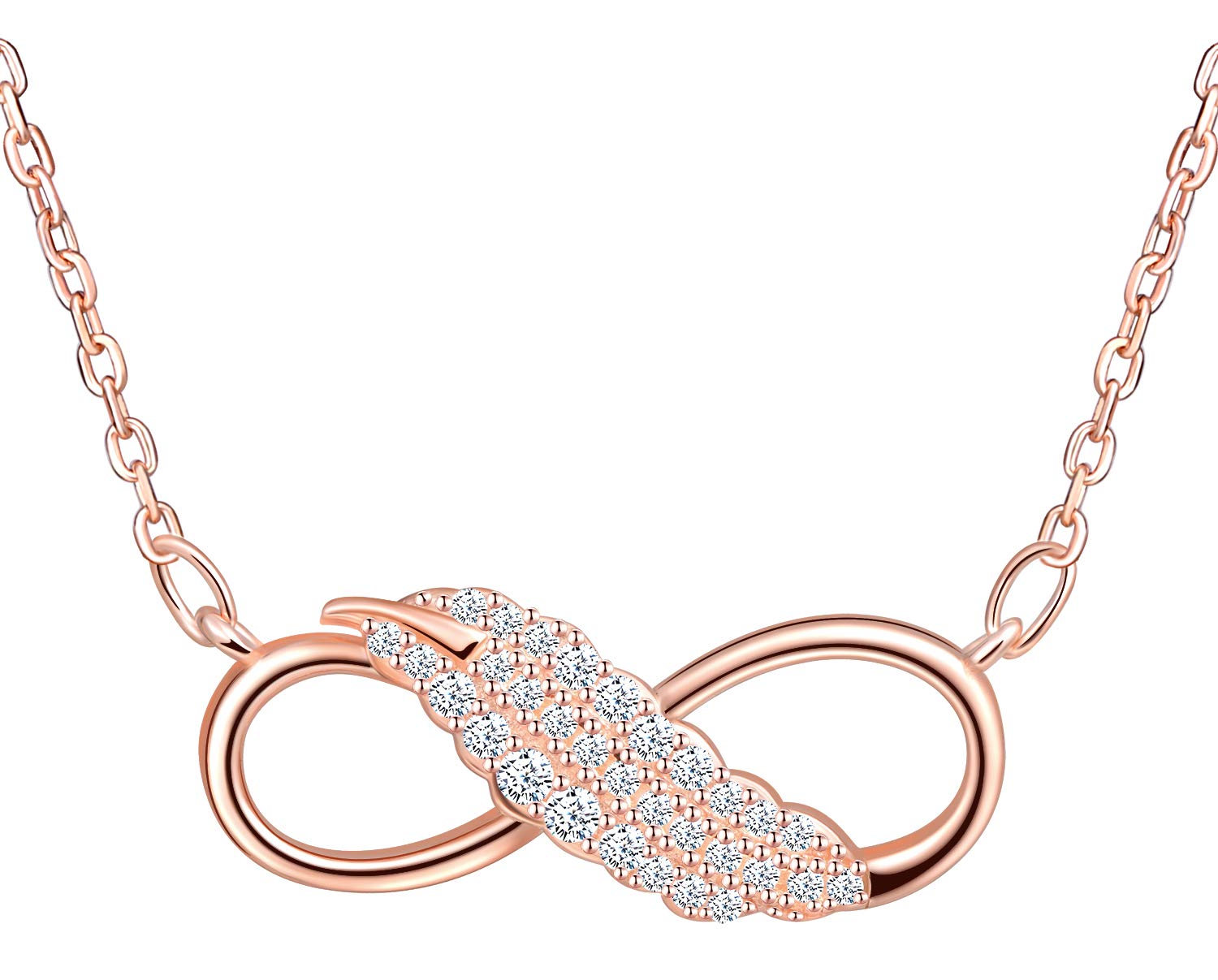 INFINIONLY Fashion Infinito Collana Argento Silver Zirconi