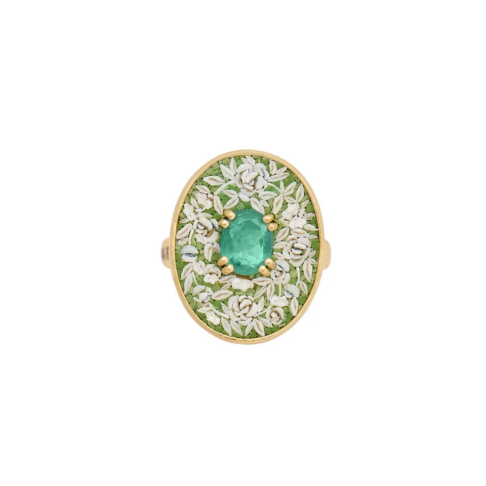 Le Sibille Greenery Anello oro smeraldo 0,92 ct