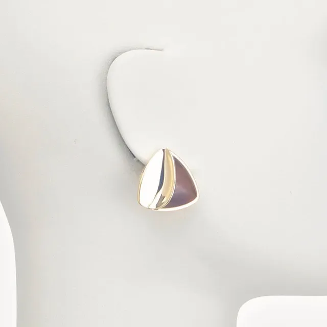 Chic Ad Hoc Orecchino clip oro marrone senza foro