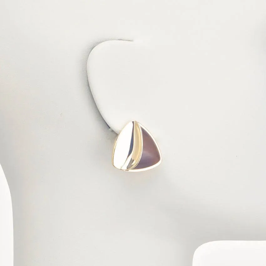 Chic Ad Hoc Orecchino clip oro marrone senza foro