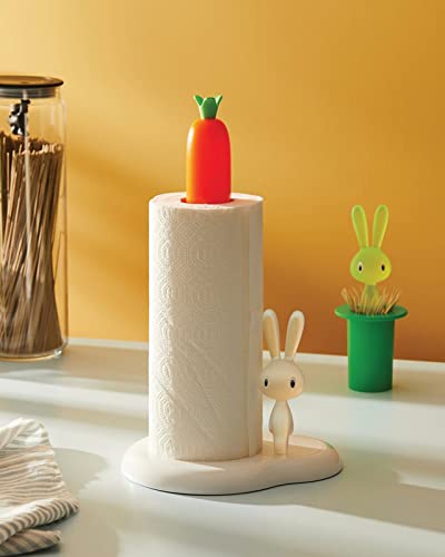 Alessi Bunny&Carrot ASG42 W portarotolo bianco resina