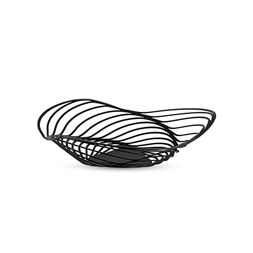 ALESSI Trinity ACO03 B fruttiera acciaio nera 33 cm